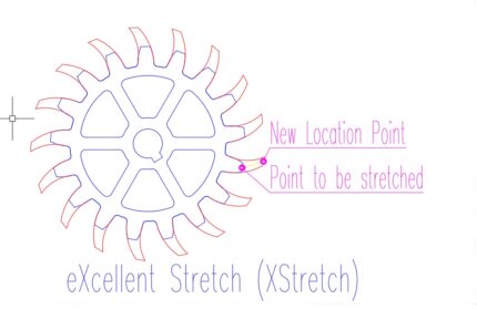 eXcellent Stretch -XStretch autolisp command