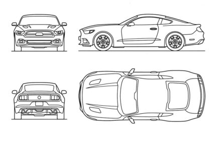 Ford Mustang GT 2015 CAD block