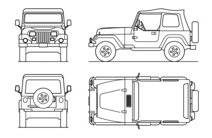 Jeep Wrangler CAD block
