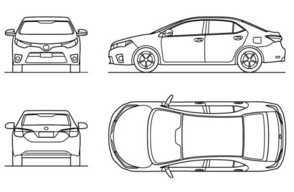 Toyota Corolla CAD block