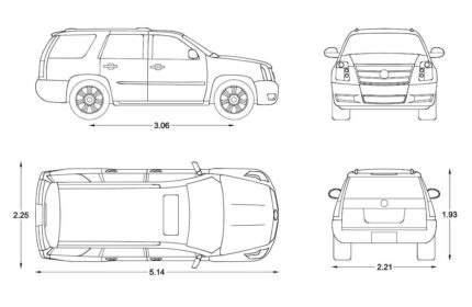 Cadillac Escalade 2014 CAD block