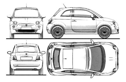 Fiat 500 CAD block