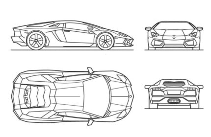 Lamborghini Aventador CAD block
