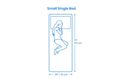 Small Twin Bed 60x190Cm CAD block