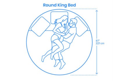 Round King Bed 221Cm CAD block