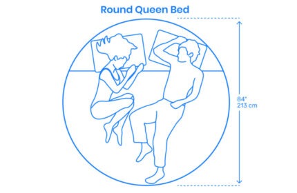 Round Queen Bed 213Cm CAD block