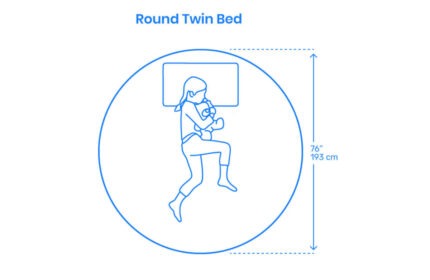 Round Twin Bed 193Cm CAD block