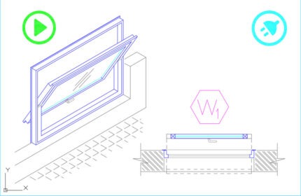 Wood Pivot Window Autolisp