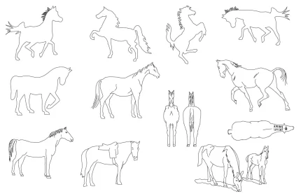 Horse CAD Blocks