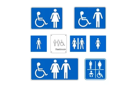ISO 7001 Toilets Signs CAD blocks