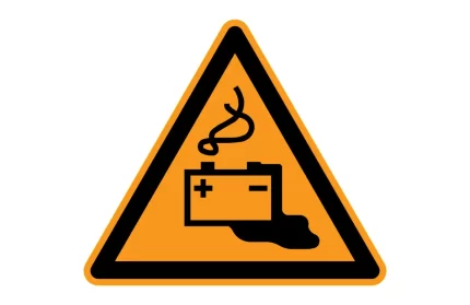 ISO 7010 W026 Battery Charging Warning Symbol