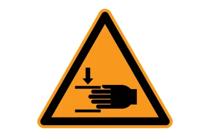 ISO 7010 W024 Crushing of Hands Warning Symbol
