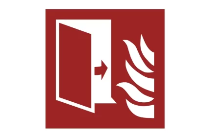 ISO 7010 F007 Fire Protection Door Sign CAD block