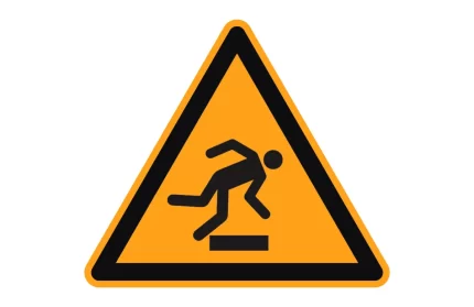 ISO 7010 W007 Floor Level Obstacle Warning Sign CAD block
