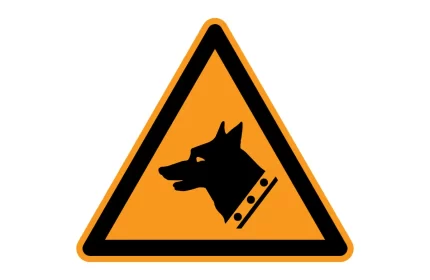 ISO 7010 W013 Guard Dog Warning Symbol