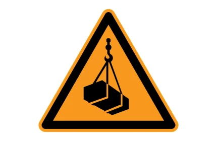 ISO 7010 W015 Overhead Load Warning Sign CAD block