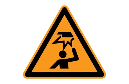 ISO 7010 W020 Overhead Obstacle Warning Symbol