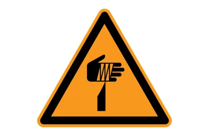 ISO 7010 W022 Sharp Element Warning Symbol