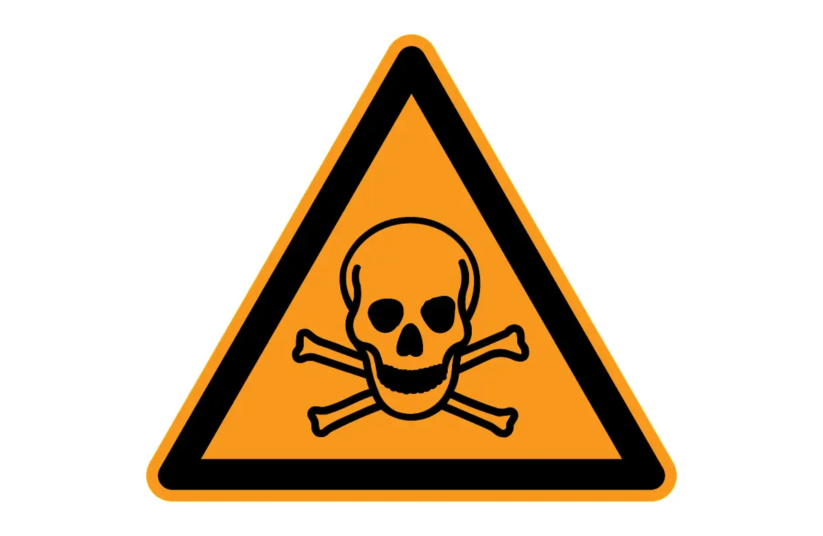 ISO 7010 W016 Toxic Material Warning Symbol