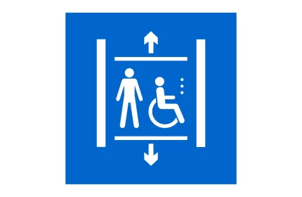 ISO 7001 AC003 Accessible Elevator Sign CAD block