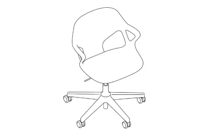 office-arm-chair-cad-block