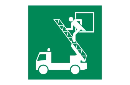 ISO 7010 E017 Rescue Window CAD block