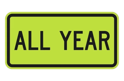 MUTCD S4-7P All Year Sign CAD Block