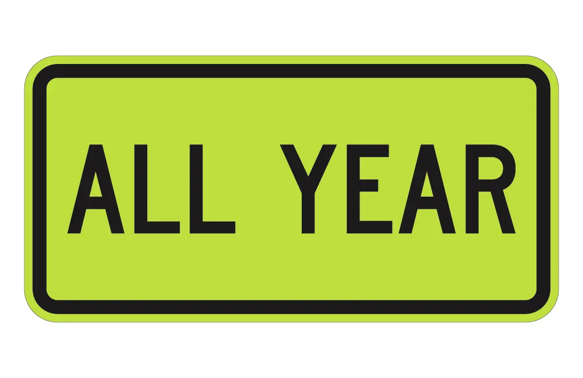 MUTCD S4-7P All Year Sign CAD Block