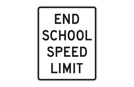 MUTCD S5-3 End School Speed Limit Sign CAD Block