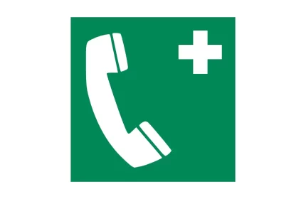 ISO 7010 E004 Telephone Emergency Sign CAD Block