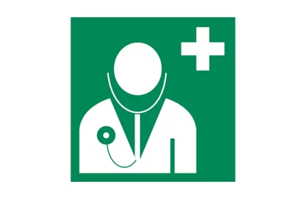 ISO 7010 E009 Doctor Emergency Sign CAD Block
