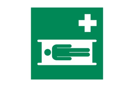 ISO 7010 E013 Stretcher Emergency Sign CAD Block