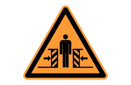 ISO 7010 W019 Crushing by moving parts Warning Sign CAD Block