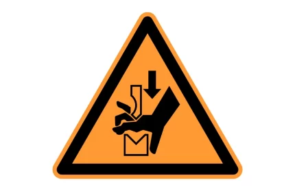 ISO 7010 W030 Hand Injury in Press Warning Sign CAD Block