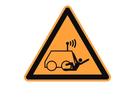 ISO 7010 W037 Injury From Automated Vehicles Warning Sign CAD Block
