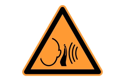 ISO 7010 W038 Sudden Loud Noises Warning Sign CAD Block