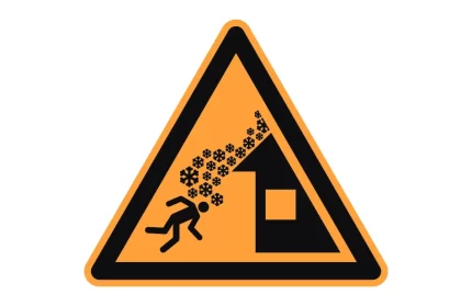 ISO 7010 W040 Roof Avalanche Warning Sign CAD Block