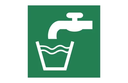 ISO_7010_E015 Drinking water Emergency Sign CAD Block