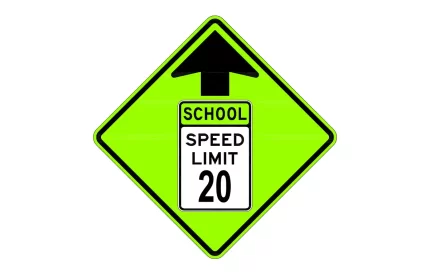 MUTCD S4-5 School Speed Limit Ahead Sign CAD Block