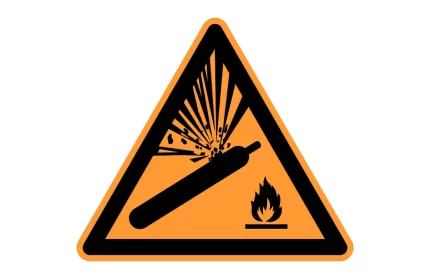 ISO 7010 W029 Pressurized Cylinder Warning Sign CAD Block