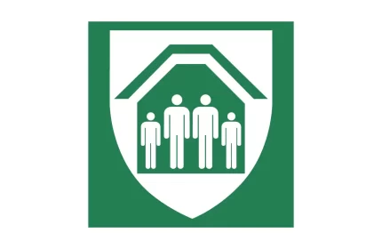 ISO 7010 E021 Protection shelter Emergency Sign CAD Block
