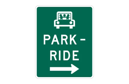MUTCD D4-2 Park Ride Sign CAD Block