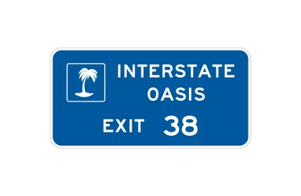 MUTCD D5-12 Interstate Oasis Sign AutoCAD Block