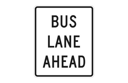 MUTCD R3-12f Bus Lane Ahead Sign CAD Block