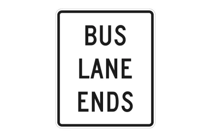 MUTCD R3-12g Bus Lane Ends Sign CAD Block