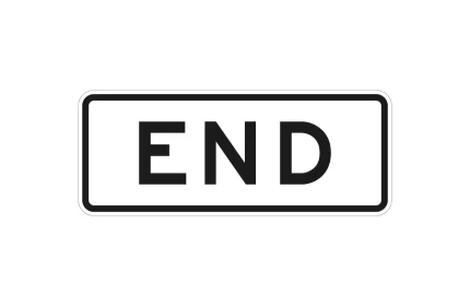 MUTCD R3-9dP End Sign CAD Block