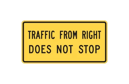MUTCD W4-4aRP Traffic From Right Does Not Stop Sign CAD Block