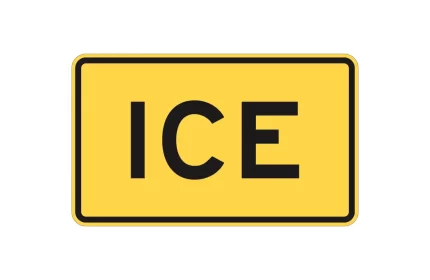 MUTCD W8-5aP Ice Sign AutoCAD Block