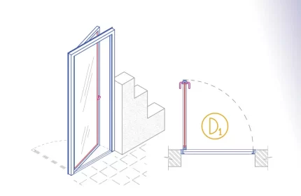 Aluminium Hinged Single Door AutoCAD Plugin