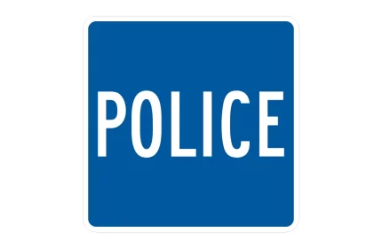 MUTCD D09-14 Police Sign AutoCAD Block